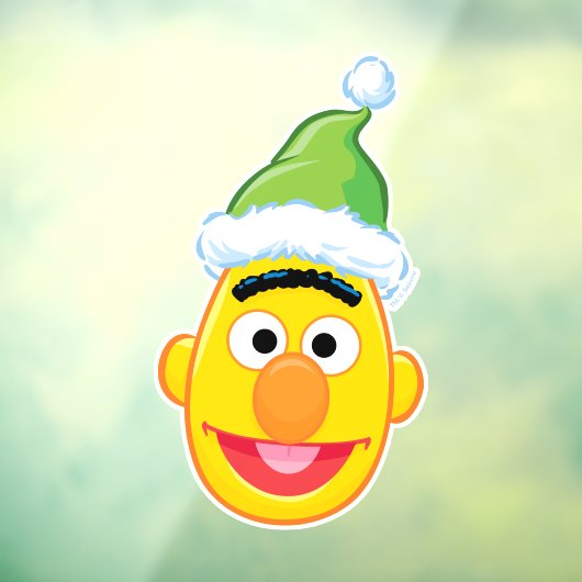 Santa Hat Bert Raamsticker (Vel 3)