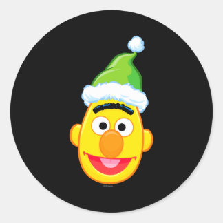 Santa Hat Bert Ronde Sticker