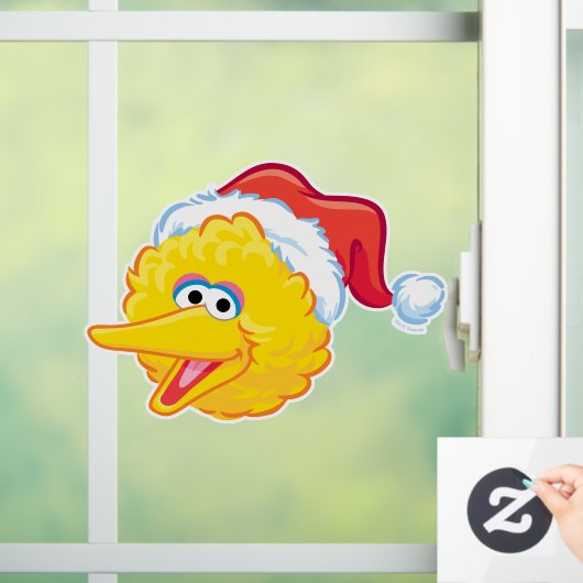 Santa Hat Big Bird Raamsticker (Huis)