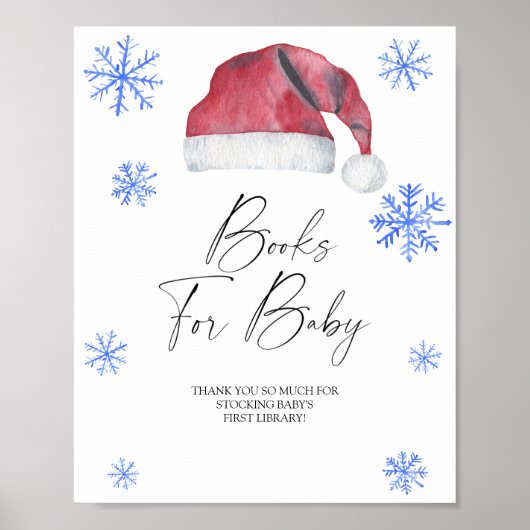 Santa hat - boeken voor baby poster (Voorkant)