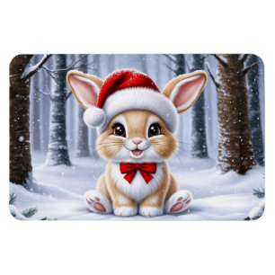 Santa Hat Bunny Magnet Magneet