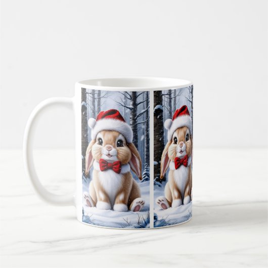 Santa Hat Bunny Mug (Gauche)