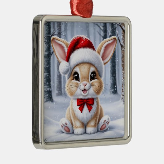 Santa Hat Bunny Ornament (Rechts)