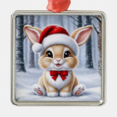 Santa Hat Bunny Ornament (Voorkant)