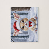Santa Hat Bunny Puzzel (Verticaal)