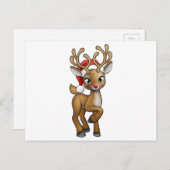 Santa Hat Cartoon Kerstrendier Feestdagenkaart (Voorkant / Achterkant)