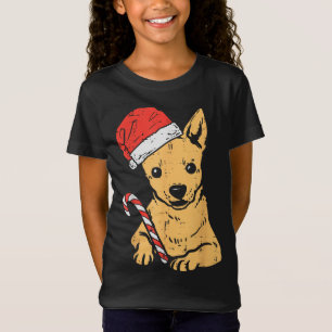 Santa Hat Chihuahua Chiwawa Hond Kerstmis T-shirt
