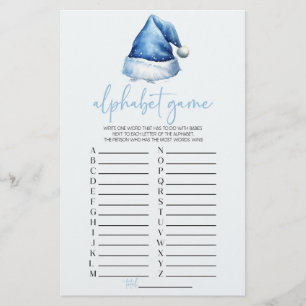 Santa Hat Christmas Alphabet Baby shower spel Briefpapier