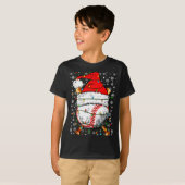 Santa Hat Christmas Baseball Player Srts For Men B T-shirt (Voorkant volledig)