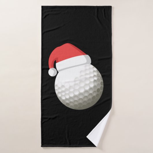 Santa Hat Christmas Golf (Serviette de bain)