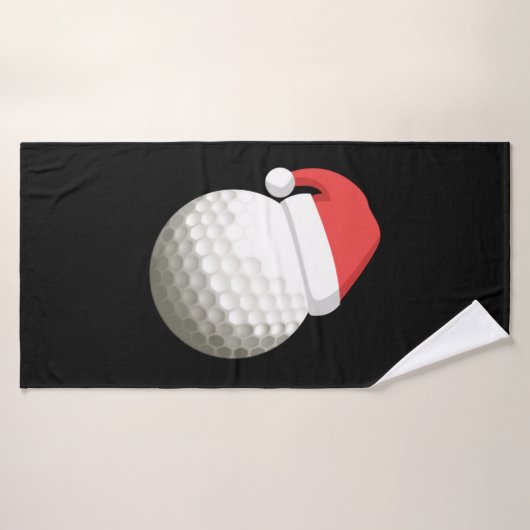 Santa Hat Christmas Golf (Serviette de bain)
