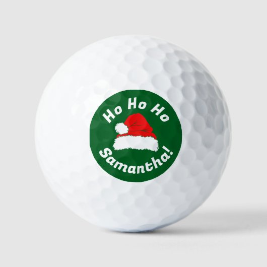 Santa Hat Christmas Golfballen (Voorkant)