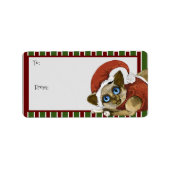 Santa Hat&Coat Christmas Kitty Étiquette (Devant)