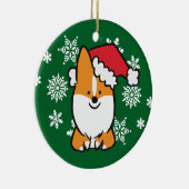 Santa Hat Corgi Ornament | CorgiDingen (Rechts)