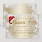 Santa Hat Corporate Christmas Party Invitations (Devant / Derrière)