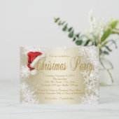 Santa Hat Corporate Christmas Party Invitations (Debout devant)