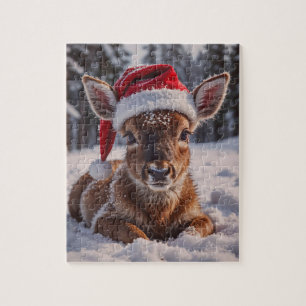 Santa Hat Deer Puzzel