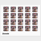 Santa Hat Deer Stickers (Vel)