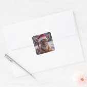 Santa Hat Deer Stickers (Envelop)