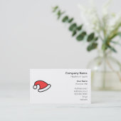 Santa Hat Design. Visitekaartje (Staand voorkant)