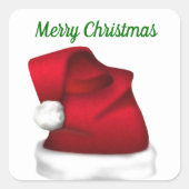 Santa Hat Envelope-zegels Vierkante Sticker (Voorkant)