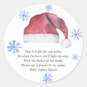 Santa hat - Étiquette de la bougie de prière