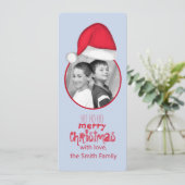 Santa Hat-fotokaart Kaart (Staand voorkant)
