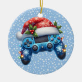 Santa Hat Game Controller Ornament (Voorkant)