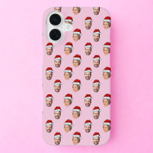 Santa Hat Gepersonaliseerd Gezicht 2 Foto Kerstcad
