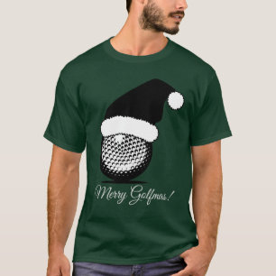 Santa Hat golfbal Kerstmis T-shirt