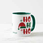 Santa Hat Ho Ho Kerstmis Mok (Voorkant rechts)