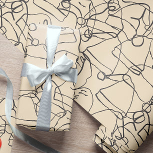 Santa Hat Jumble Een elegante ingetogen kerst Cadeaupapier