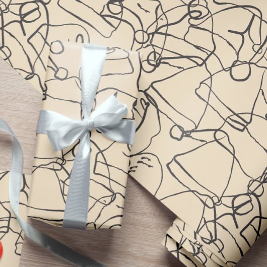 Santa Hat Jumble Een elegante ingetogen kerst Cadeaupapier