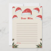 Santa Hat Kerst Tijd Capsule Nota Bericht Kaart (Voorkant)