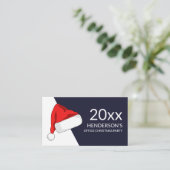 Santa Hat, Kerstfeest Ticket Informatiekaartje (Staand voorkant)