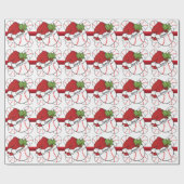 Santa Hat-kersthonkbal | DIY-naam Cadeaupapier (Vlak)