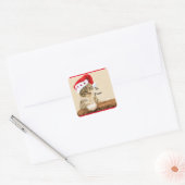 Santa Hat Kitten Gift Label (Envelop)