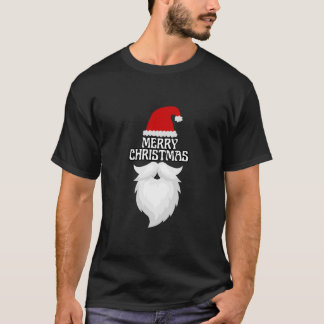 Santa Hat Merry Christmas Design T-shirt