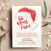 Santa Hat, Modern Christmas party, Holiday party Feestdagenkaart