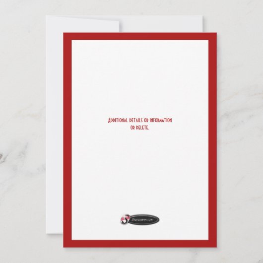 Santa Hat Monkey 5"x7" Noël Invitations (Dos)