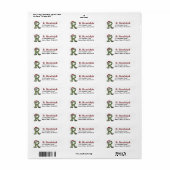 Santa Hat Monogram Etiket (Full Sheet)