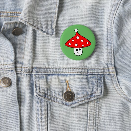 Santa Hat Mushroom Button (In situ)