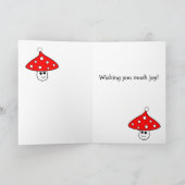 Santa Hat Mushroom Kaart (Binnen)
