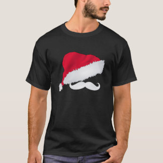 Santa Hat & Mustache-shirt T-shirt