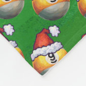 Santa Hat Nine Ball Pattern op Green Fleece Deken (Hoek)
