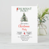Santa Hat Oh Quel Amusant Noël Fête Invitation (Debout devant)