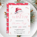 Santa Hat Oh Quel Amusant Noël Fête Invitation<br><div class="desc">Découvrez l'enchantement de la saison des Fêtes avec notre "Santa Hat Oh What Fun Christmas Party Invitation", un design qui associe sans effort une élégance intemporelle avec une touche de fantaisie festive. Dans une palette de teintes de vacances classiques, cette invitation dégage un air de sophistication et de chaleur, rappelant...</div>