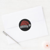 Santa Hat Paw Print Kerst Hondenliefhebber Honden Ronde Sticker (Envelop)
