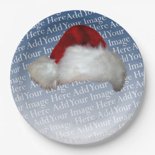 Santa Hat Photo Template Kerstmis Afbeelding Holid Papieren Bordje