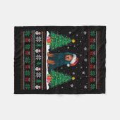 Santa Hat Portugese Waterhond Xmas Tree Lights Ug Fleece Deken (Voorkant (Horizontaal))